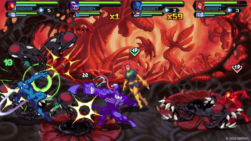 MARVEL Cosmic Invasion sélection de héros et interface de groupe