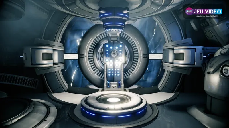 Arsenal officiel de Warframe où le joueur choisit une Warframe et son équipement