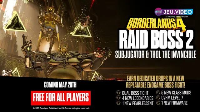 Visuel officiel de Raid Boss 2 avec Subjugator et Thol the Invincible