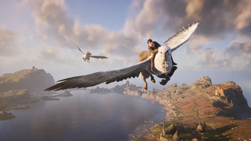 Capture officielle de Hogwarts Legacy illustrant un combat avec des sortilèges