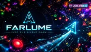 FARLUME sur Steam avec vaisseau néon et combats bullet heaven