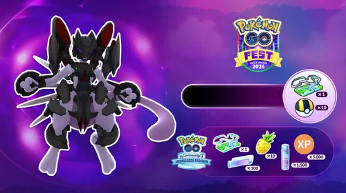 Pokémon GO Fest 2026 : visuel de la Méga-Finale et du défi global