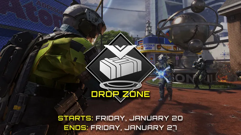 Zone de largage, disponible pendant une durée limitée