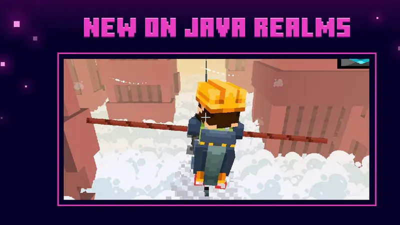 Minecraft Java Realms : visuel de la sélection Grinding and Galaxy