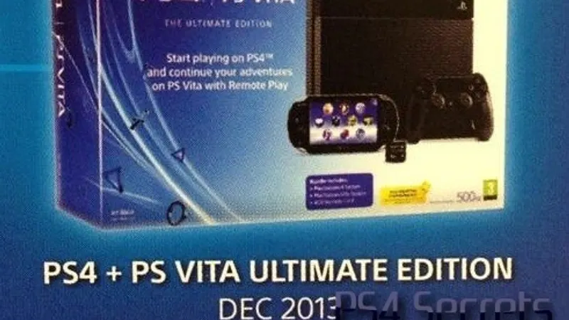 Pack Playstation4 Ultimate avec PS Vita pour Décembre