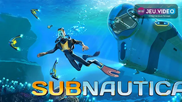 Image officielle de Subnautica montrant un plongeur dans des eaux peu profondes adaptées à une première base