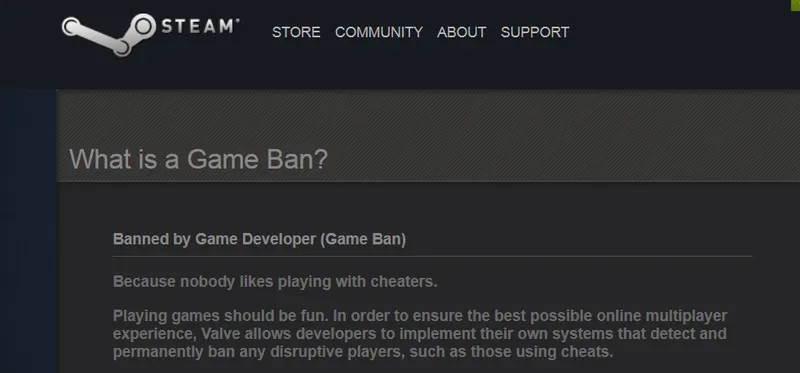 Steam Game Ban