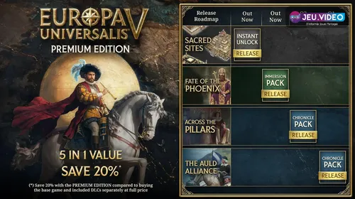 Europa Universalis V 1.2 avec la roadmap Echinades et Fate of the Phoenix