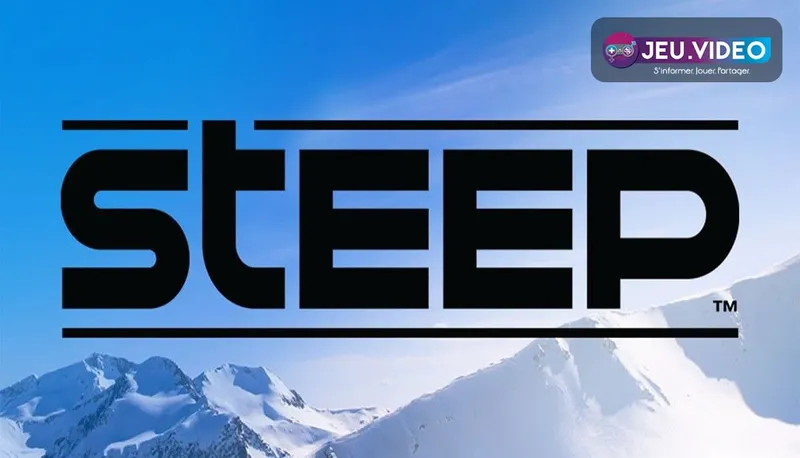 Visuel officiel de Steep montrant un rider en combinaison rouge dans une descente enneigée