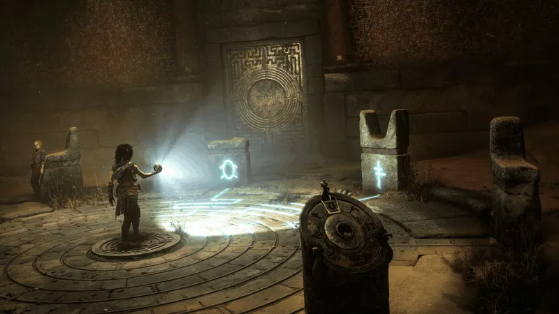 Puzzle de lumière dans un temple antique de Resonance A Plague Tale Legacy