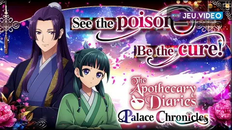 The Apothecary Diaries trailer avec Maomao, Jinshi et le logo du jeu