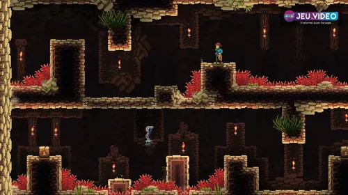 Colin et Floyd progressent dans une caverne de Brave Escape