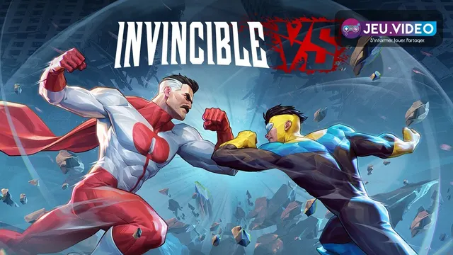 Invincible VS Accolades montrant Mark Grayson et Omni-Man en plein combat