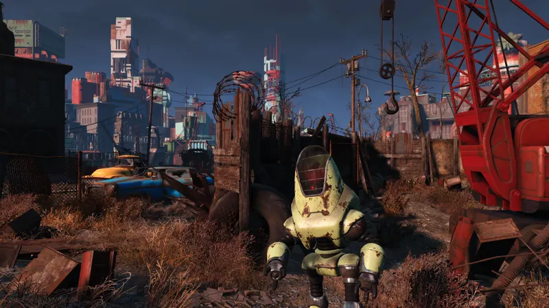 Personnage de Fallout 4 accompagné dans le Commonwealth pour illustrer l’intérêt de progresser avec un allié pendant les premières quêtes