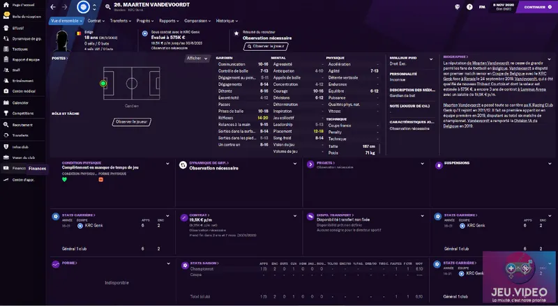 Quickie sur les pépites de Football Manager 2021 - gardiens