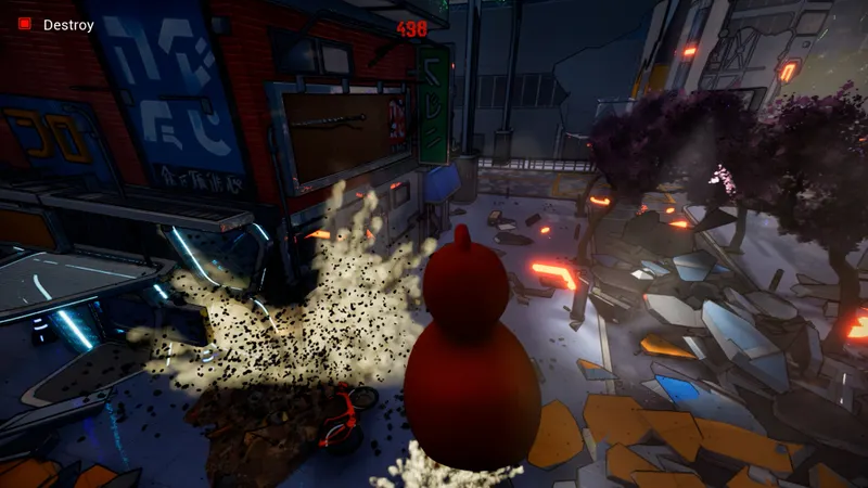 Chickzilla: official screenshot of in-game action