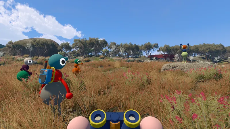 Big Walk présente une exploration en première personne dans une plaine avec amis en ligne