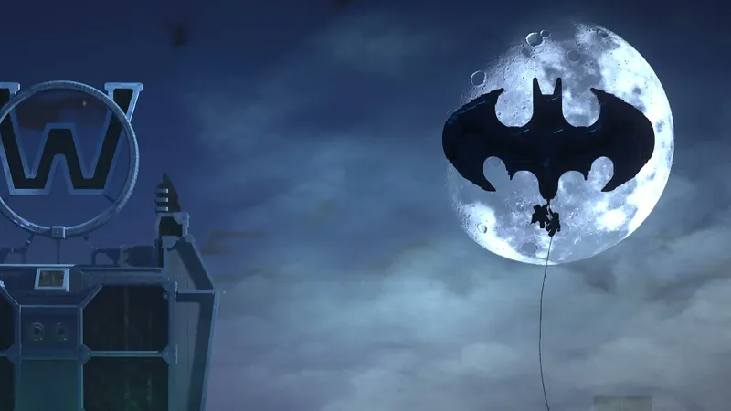 Batman LEGO plane au-dessus de Gotham dans le trailer de lancement