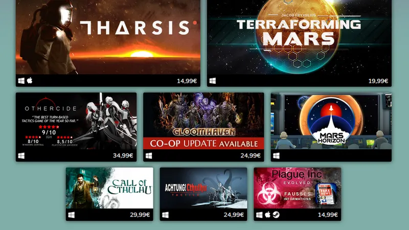 Steam propose son premier festival de jeux de plateau