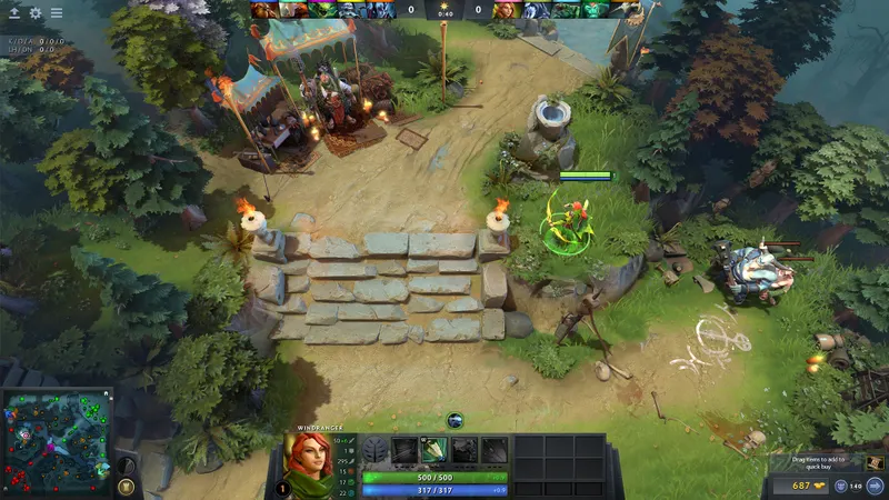 Sélection de héros de Dota 2 illustrant le choix d’un personnage simple avant une première partie