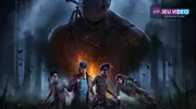 Scène de Dead by Daylight montrant un Survivant et le Tueur sur une carte sombre