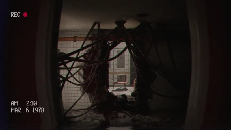 Detailed underground facility in Below, Rusted Gods used to check frame-rate consistency.