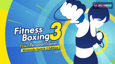 Fitness Boxing 3 sortie Switch 2 avec logo officiel et silhouette de boxe