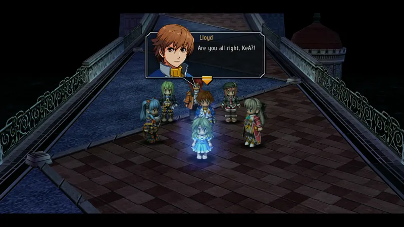 Trails from Zero montrant Lloyd et l’équipe SSS dans une scène clé