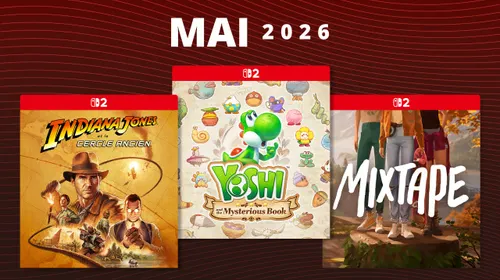 Indiana Jones Switch 2 montre Indy devant une relique dans le key art officiel