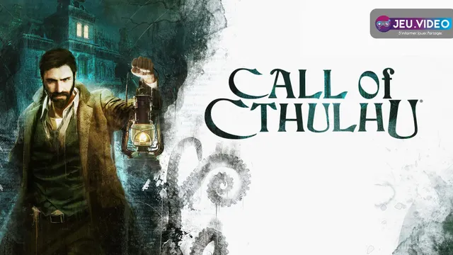 Visuel officiel de Call of Cthulhu montrant le détective Edward Pierce dans une scène d’horreur lovecraftienne, une aventure menée seul