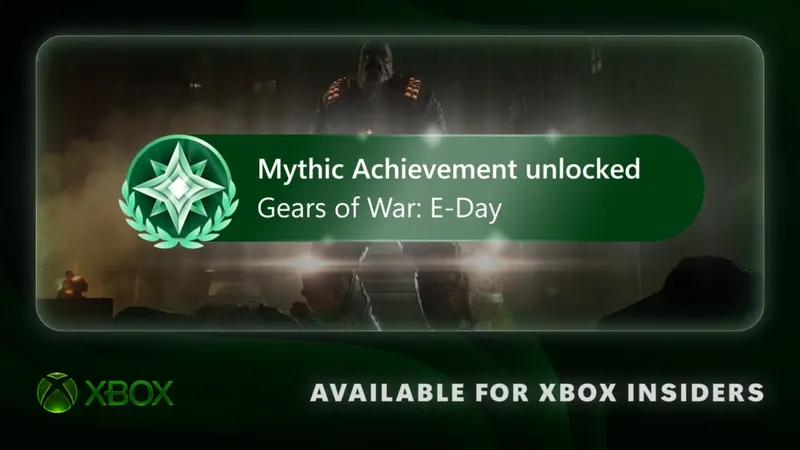 Xbox Mythic Achievements : visuel Xbox avec Gears of War : E-Day