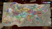 Carte officielle de Crusader Kings III montrant les territoires contrôlés et les panneaux de gestion du souverain.