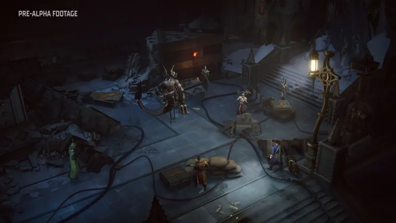 Warhammer Rogue Trader combat contre des ennemis mécaniques