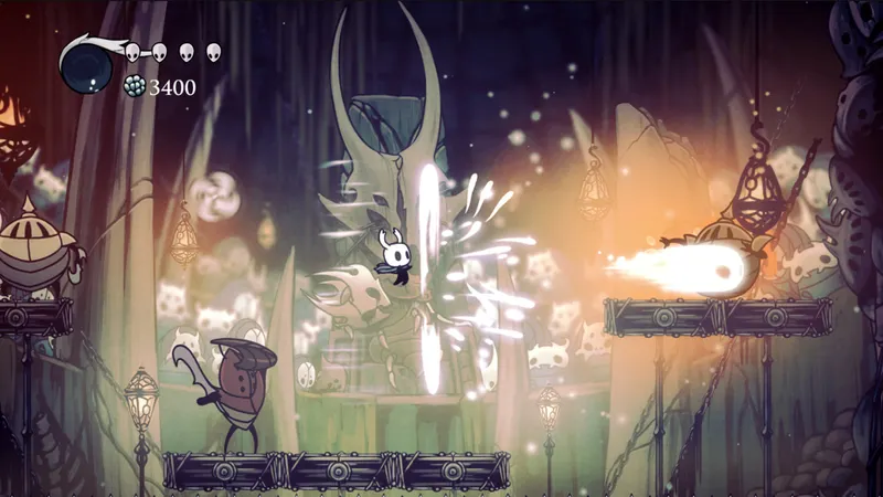 Capture officielle de Hollow Knight montrant le contexte de gameplay pour l'étape 1 du guide joueur