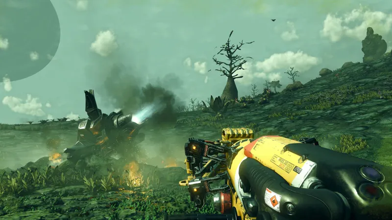 No Man's Sky avis : combat spatial contre des ennemis hostiles
