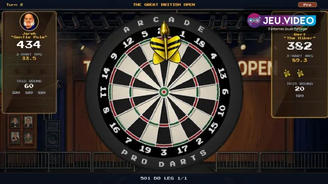 Pixel Darts From Pub to Glory, illustration officielle de fléchettes rétro en pixel art