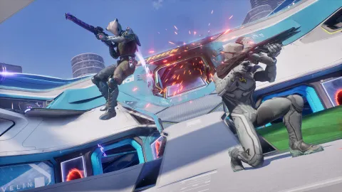 Splitgate 2 avis : combat de portails dans une arène futuriste