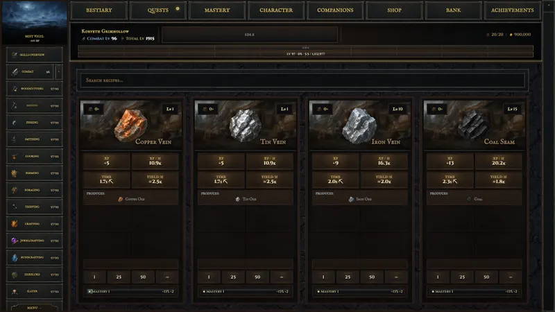 Grim Reach Idle : capture officielle sur Steam