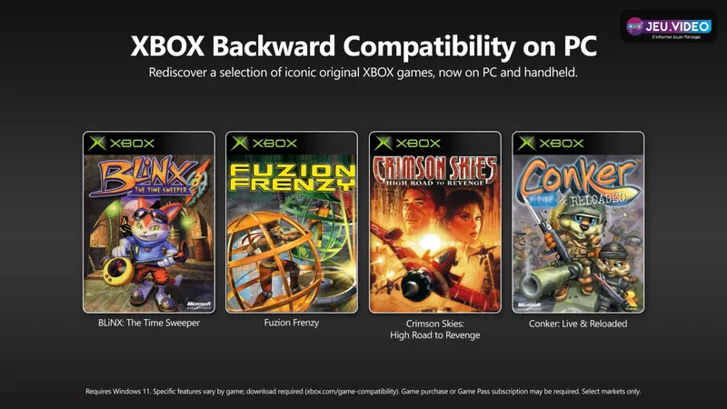 Visuel officiel de Xbox Backward Compatibility Game Pass utilisé comme contexte de gameplay pour la section 2 de l'article