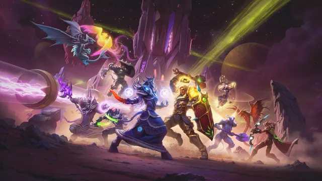 Visuel officiel de World of Warcraft montrant Azeroth et un personnage prêt à explorer pour récolter des matériaux de métier