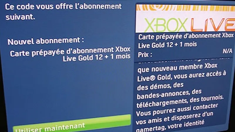 Abonnement xbox live : Un accès au Xboxlive moins cher