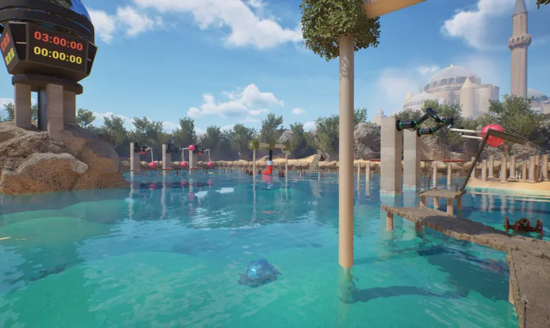 Galumb : visuel officiel de gameplay illustrant les informations joueur de la section 1