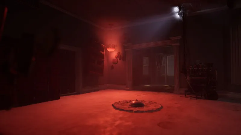 Intérieur de Garden of Joy dans Dead by Daylight avec générateur, porte et fenêtrès pour préparer une poursuite