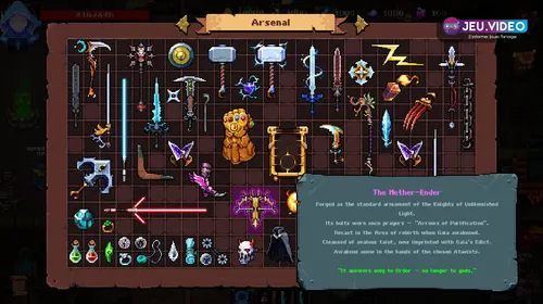 Capture officielle Steam de Soulforge Lost Path pendant une expédition en pixel art