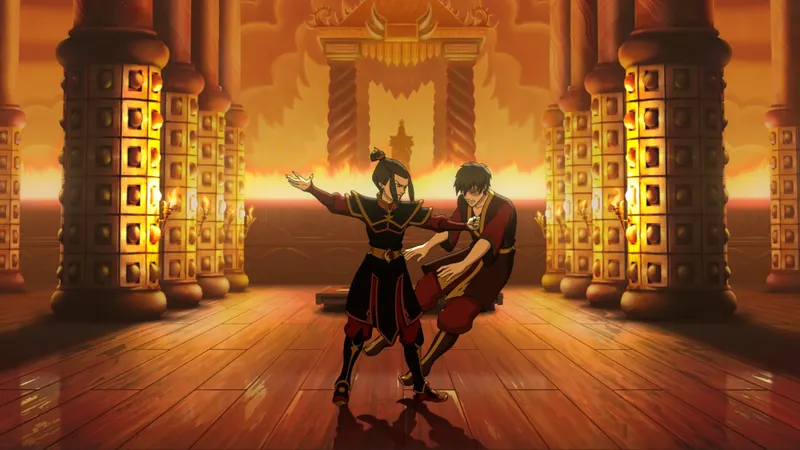 Attaque élémentaire dans Avatar Legends The Fighting Game pendant un combat officiel