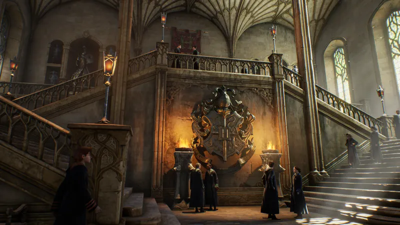 Vue de la carte de Hogwarts Legacy utilisée pour repérer les points de voyage et les activités d’exploration